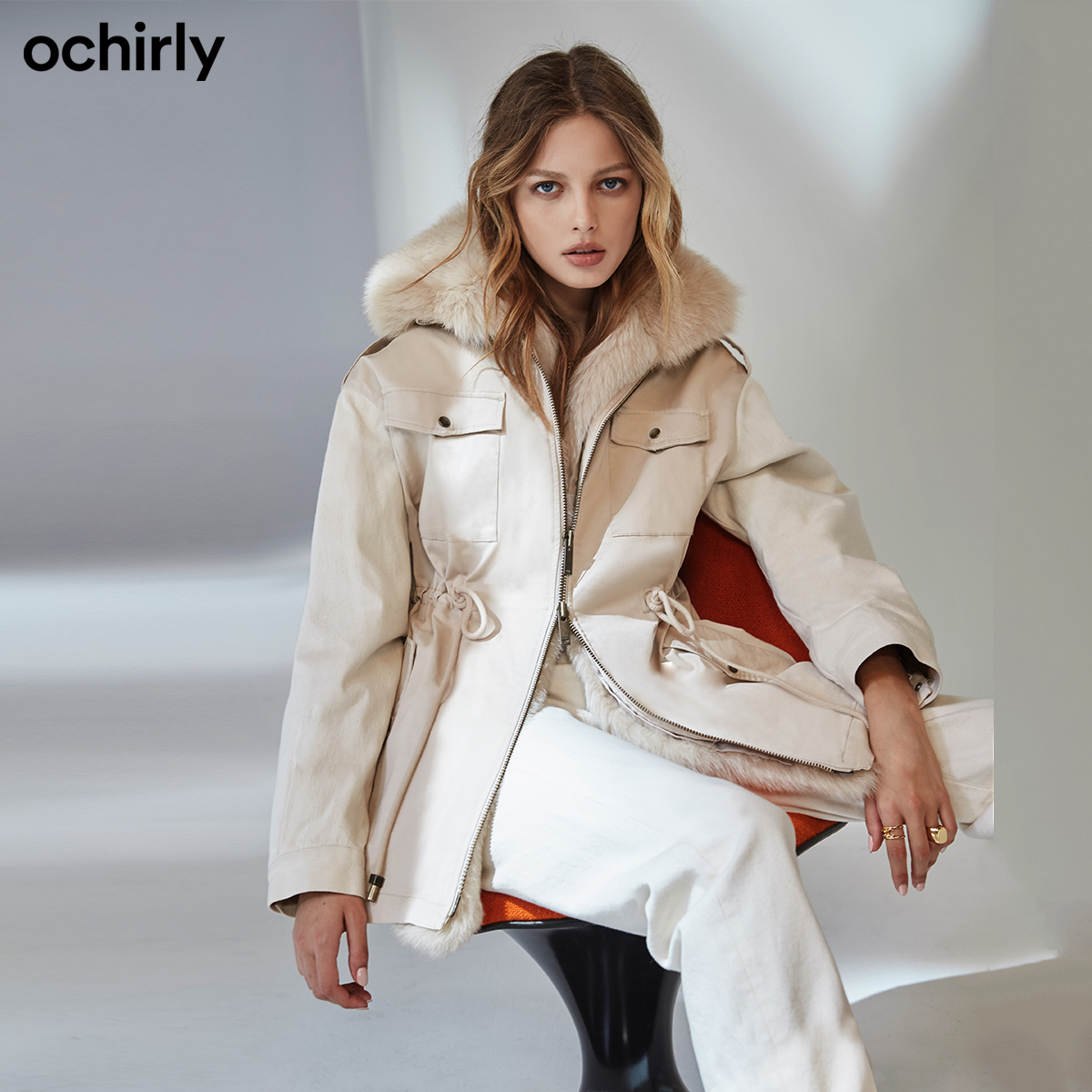 2件9折欧时力1ry404047f ochirly短外套