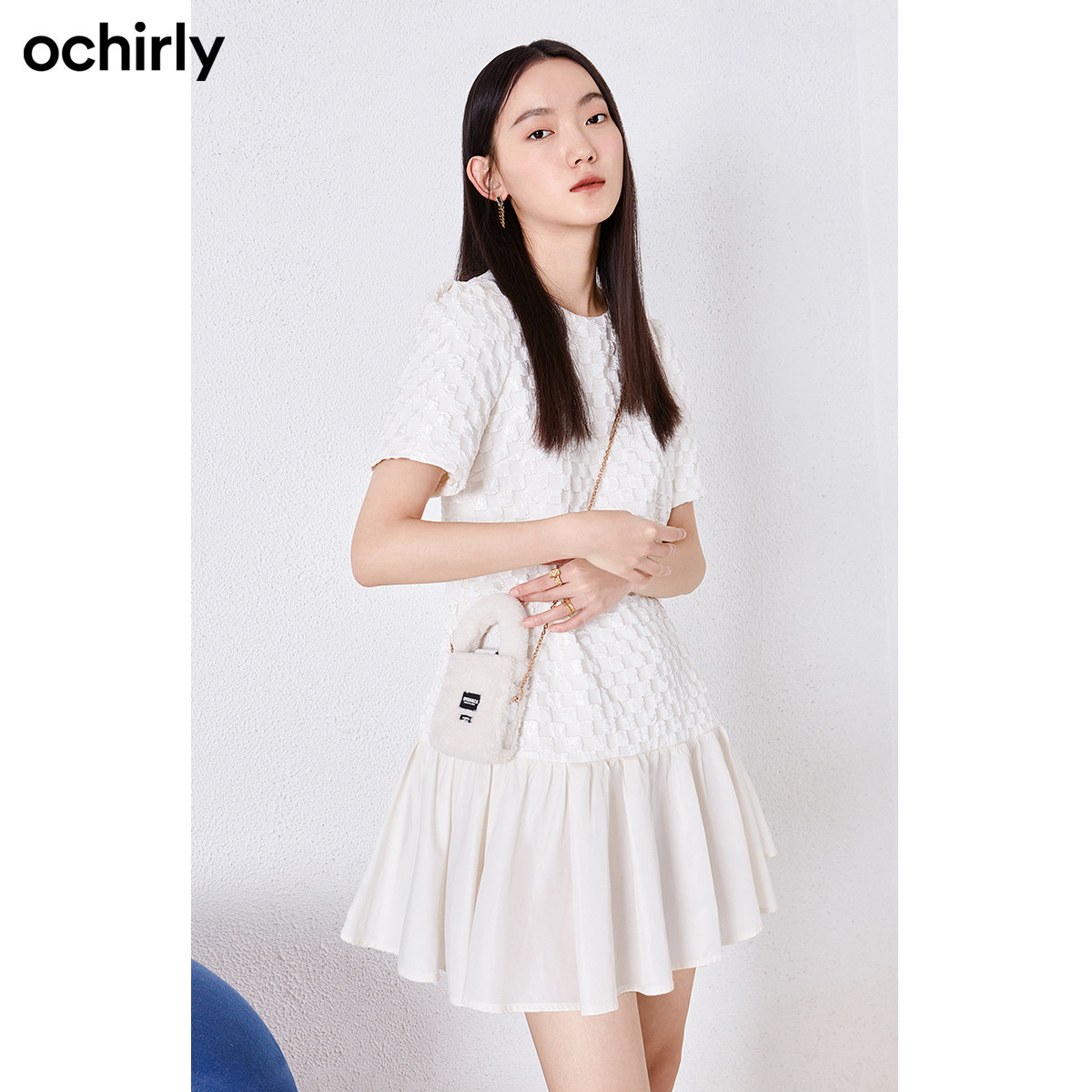 【直降】欧时力短袖连衣裙2022挎包 ochirly连衣裙