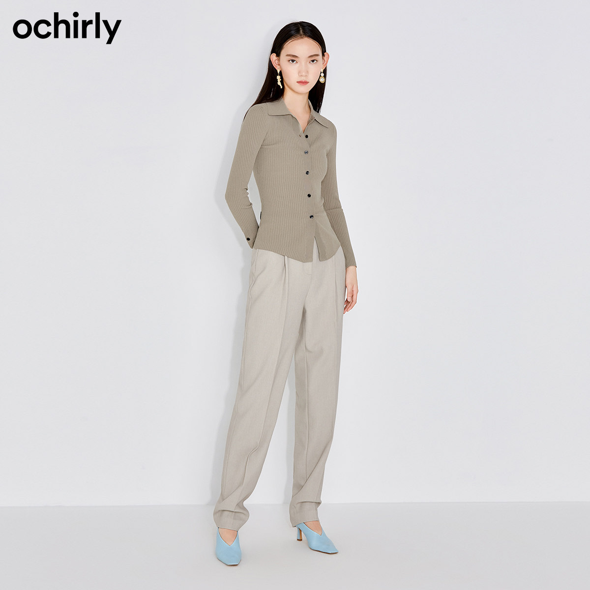 黑标系列欧时力2021秋季新品开衫 ochirly毛针织衫