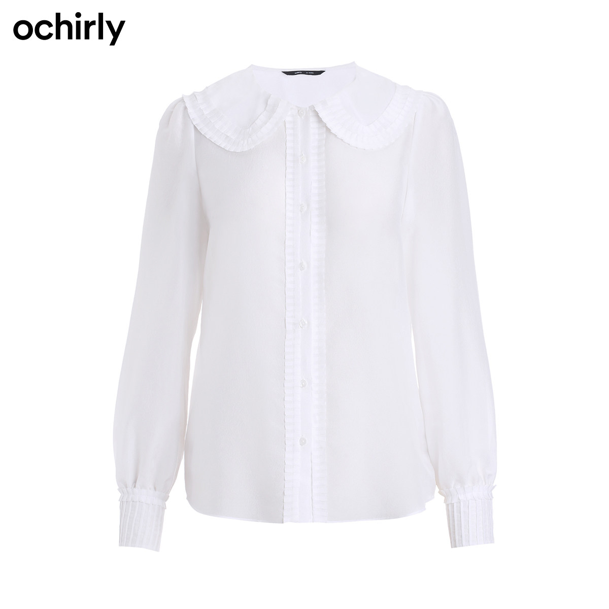 3件85折欧时力新款秋装丝醋女衬衫 ochirly衬衫
