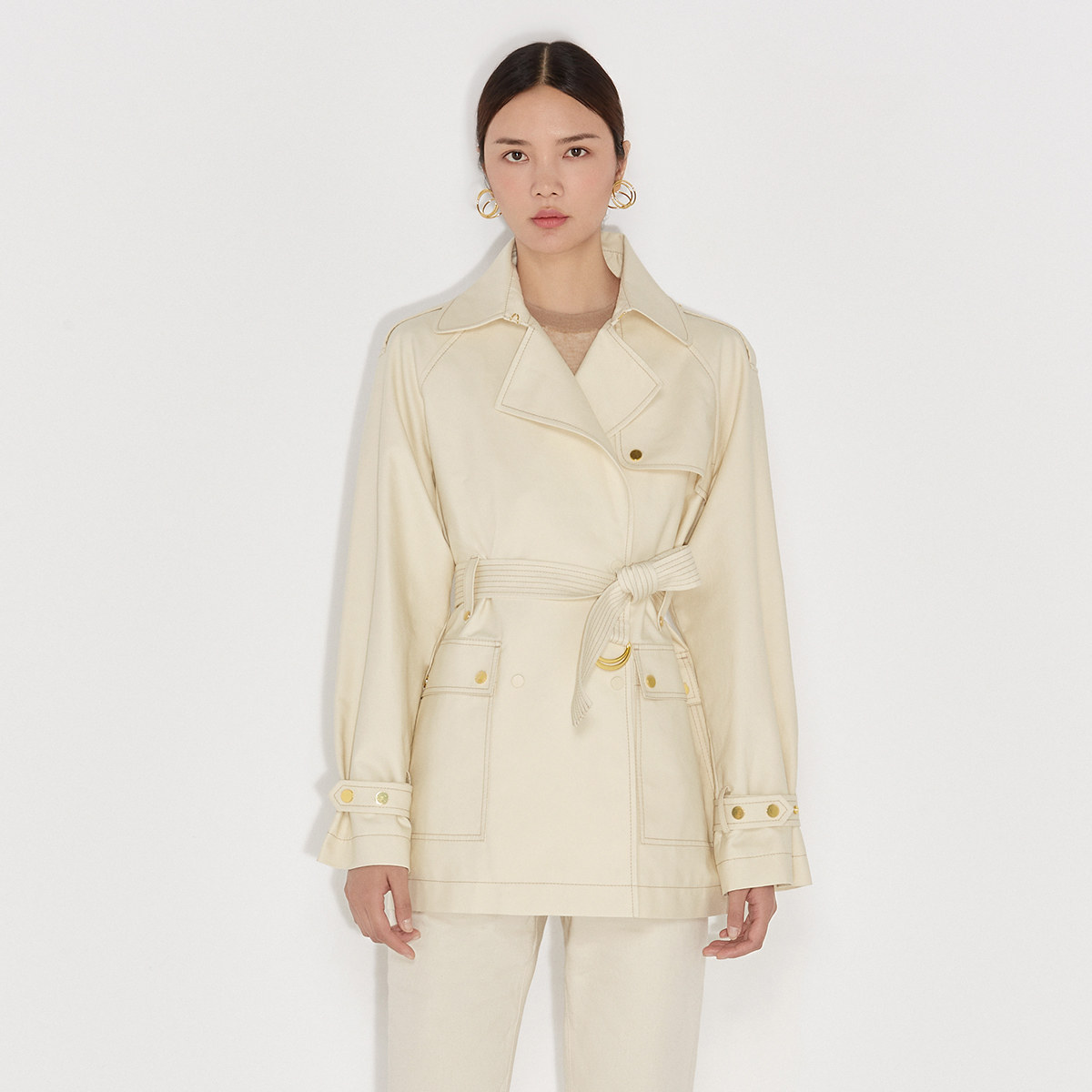 ochirly欧时力2021新款冬装腰带女 ochirly风衣