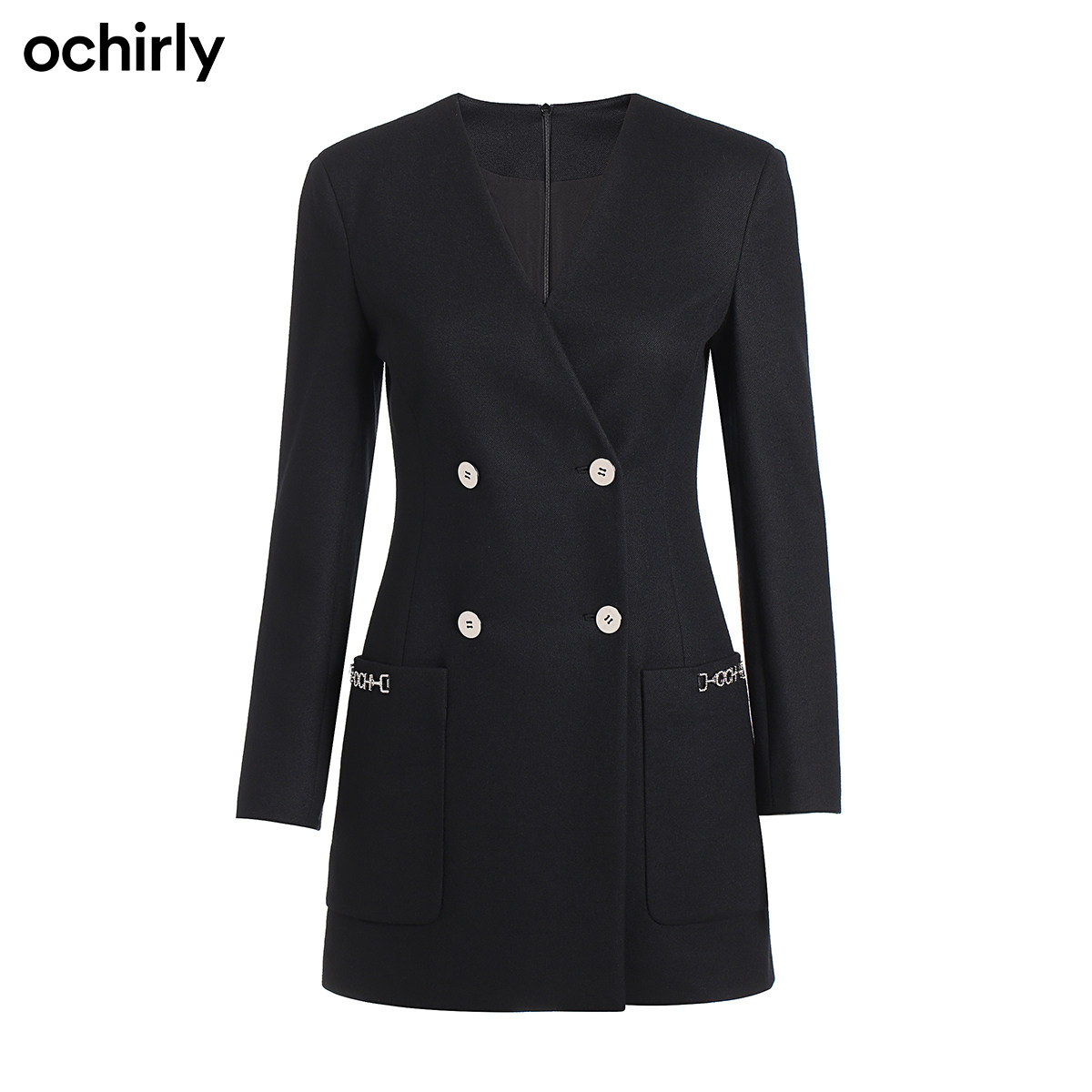 2件9折欧时力2021新款冬装连衣裙 ochirly连衣裙