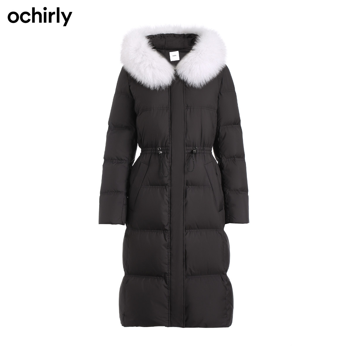 直降欧时力2021新款狐狸毛领羽绒服 ochirly羽绒服