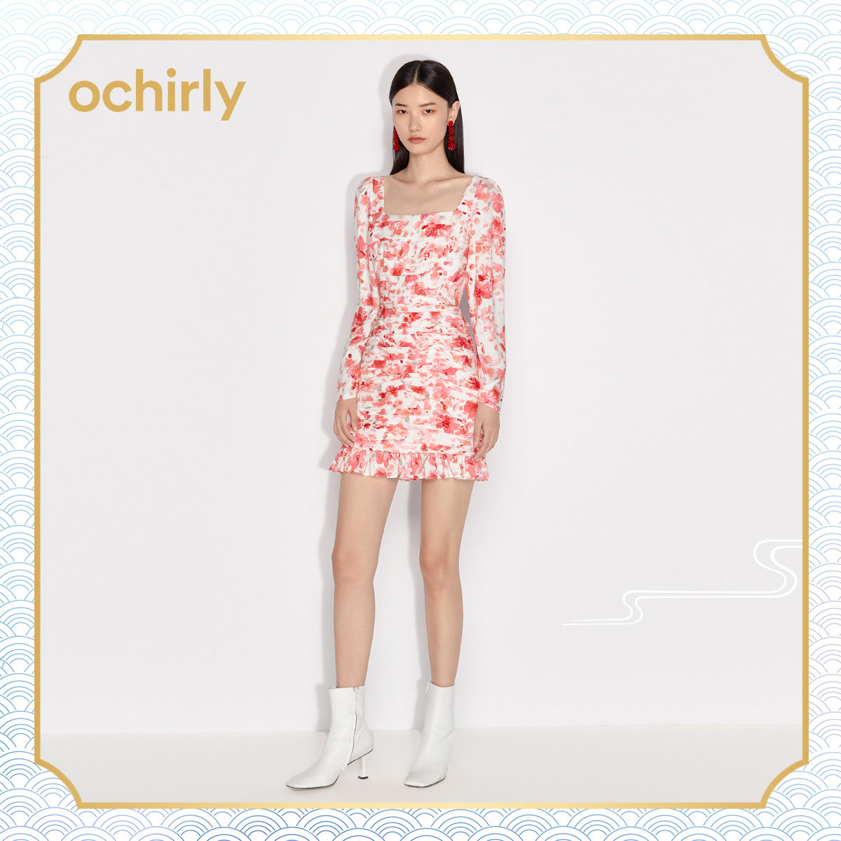 2件9折国风系列欧时力2022连衣裙 ochirly连衣裙