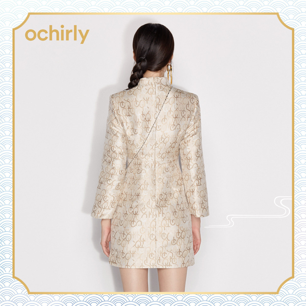 国风系列欧时力2022早春新品字母 ochirly连衣裙