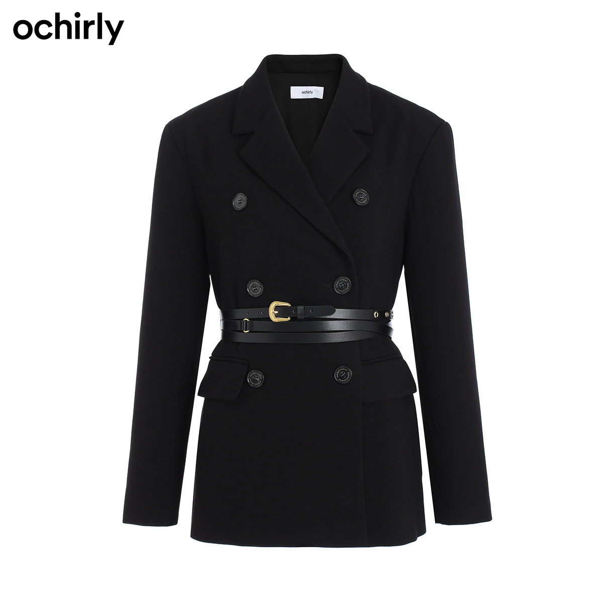 ochirly欧时力新款春装配皮革腰带 ochirly西装