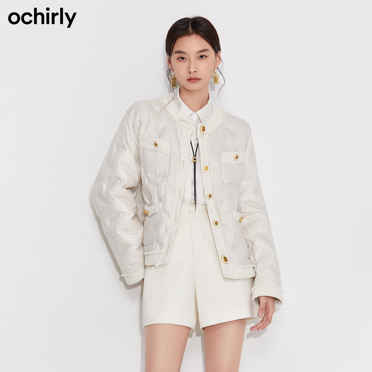 2件9折欧时力2022早春新品羽绒服 ochirly羽绒服