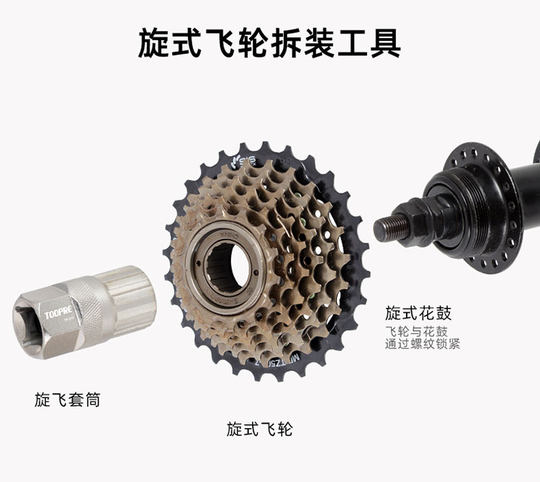 正品TOOPRE山地公路自行车变速飞轮拆装工具卡式旋式飞轮套筒扳手