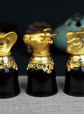 十二生肖摆件白酒中式风工艺品