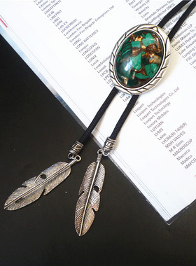 原创设计风四草配饰短袖项链