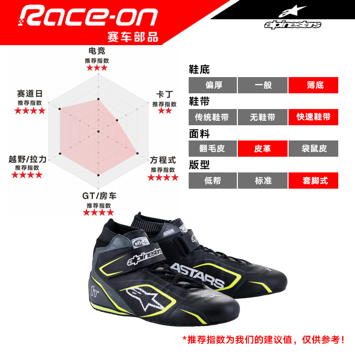 ALPINESTARS TECH-1 T v3 FIA8856-2018认证高阶阻燃赛车鞋 - 图1