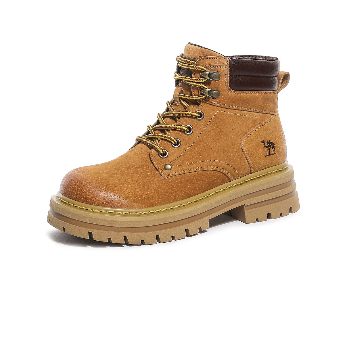 骆驼山丘大黄靴新款夏季厚底靴子登山鞋工装靴短靴马丁靴女鞋,淘宝优惠券,粉丝福利购,淘宝优惠卷