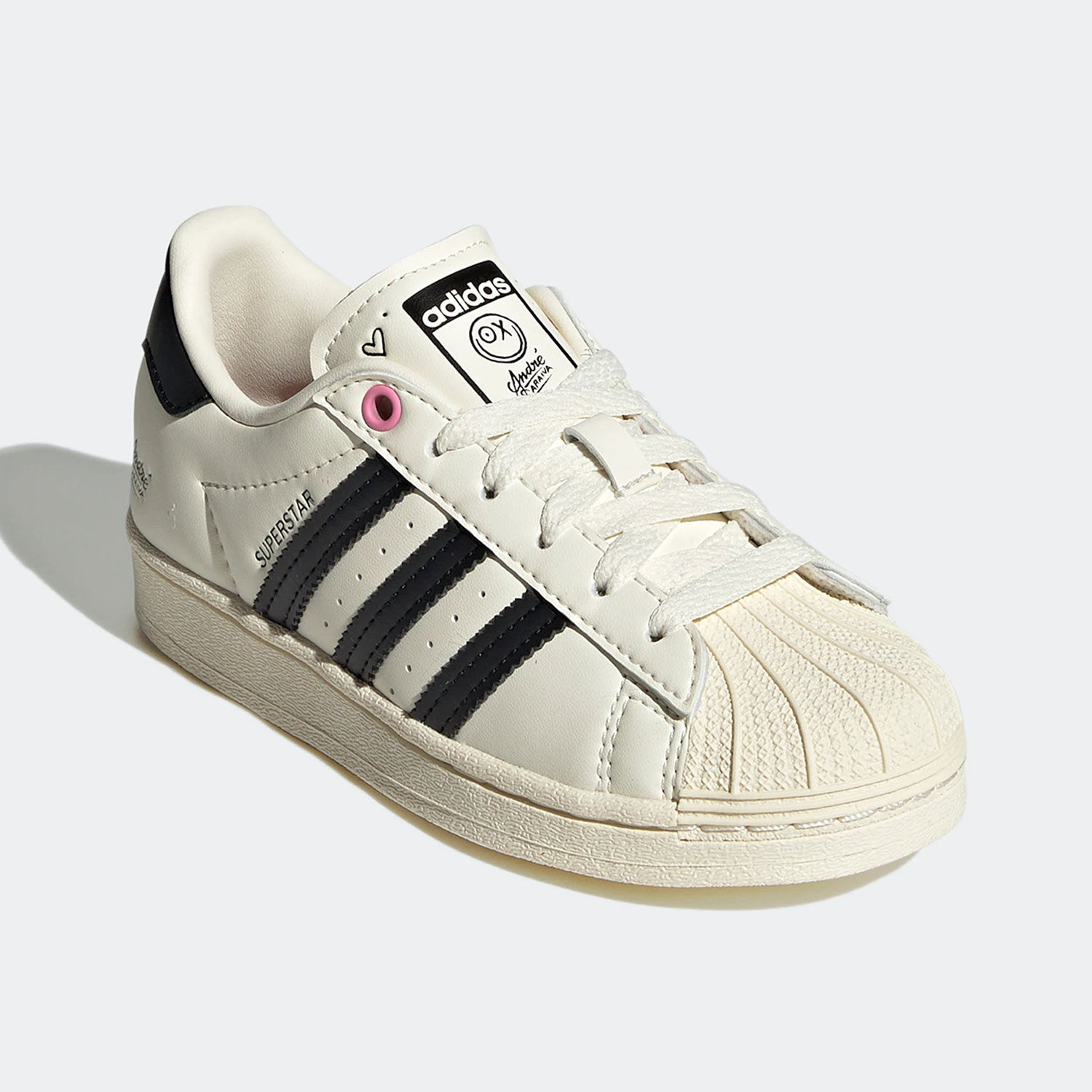 Adidas/阿迪达斯正品22款男女童舒适百搭贝壳头板鞋运动鞋 GZ1754