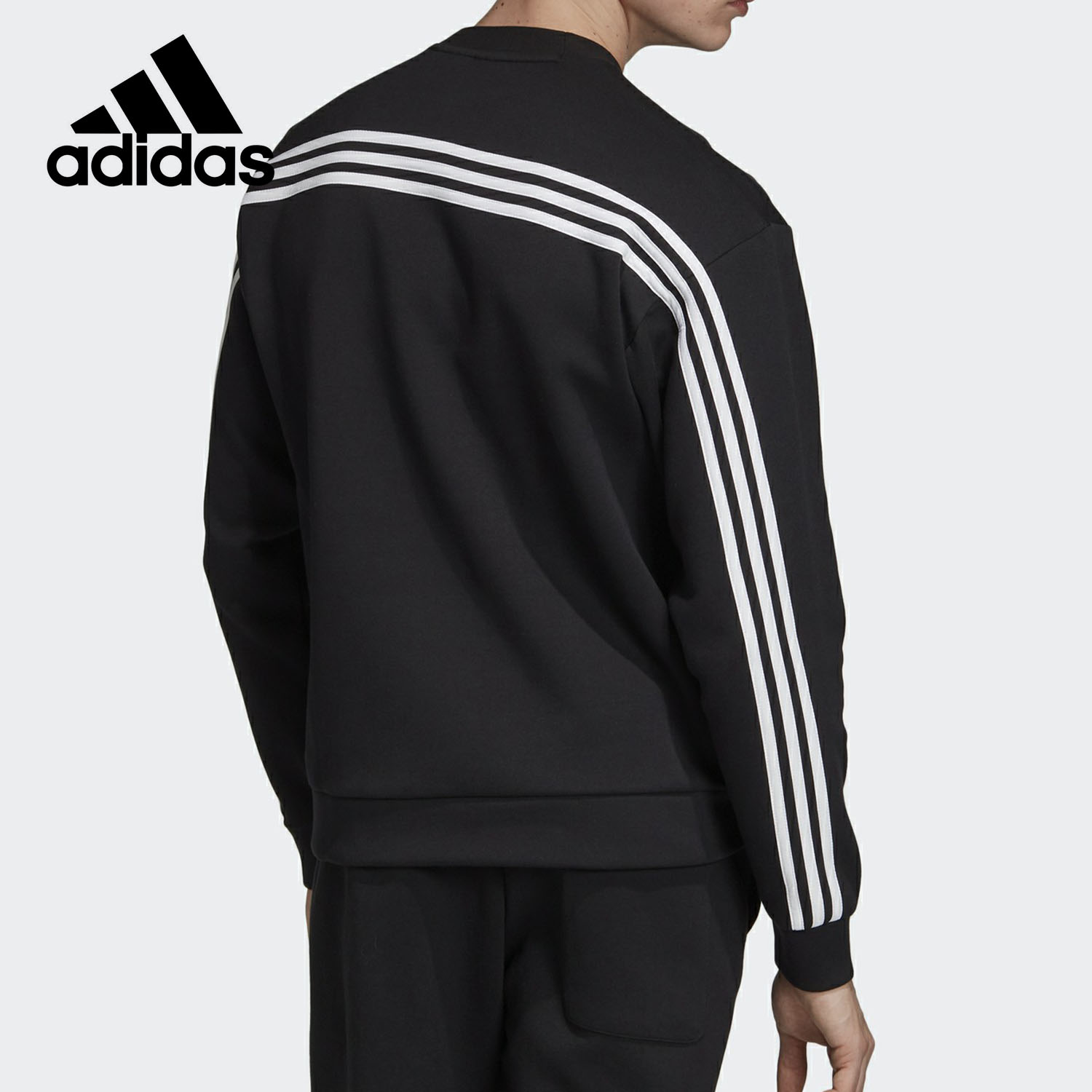 Adidas/阿迪达斯正品M MH 3S Crew男子运动型格休闲卫衣 DX7654-图2