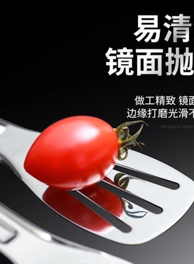(K)不锈钢食品夹子厨房烤肉烧烤煎牛排家用防烫面包食物加厚夹菜