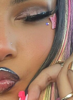 pinkbankbaby锆石鼻钉 国际标准钛钢防过敏 L-Bend Nose Ring