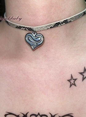 原创自制手作蛇皮纹个性小众重工钛钢蛇形吊坠皮项圈项链女