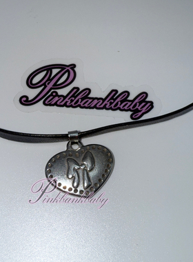 原创设计y2k辣妹爱心蝴蝶结项链