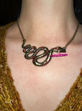 蛇形项链颈链做旧复古女哥特