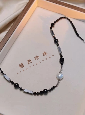 天然石项链新款甜酷风高级感百搭锁骨颈链情侣闺蜜颈链