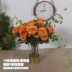 Mô phỏng Hoa hồng Bó hoa cưới Nhà hàng Bắc Âu Phòng khách Phòng ngủ Trang trí bàn làm việc Trắng Hoa giả trang trí - Trang trí nội thất