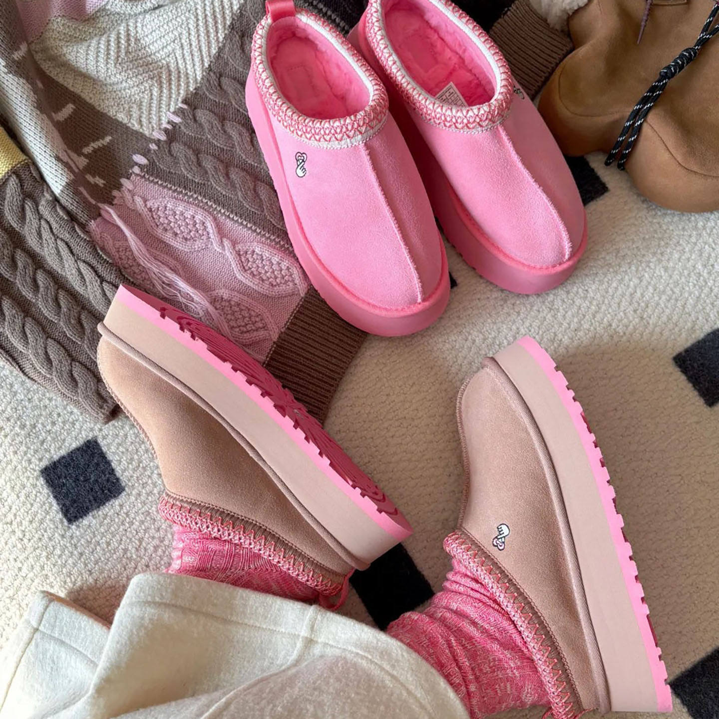 包头一脚蹬厚底懒人毛毛乐福鞋女25秋冬新款保暖外穿半拖雪地棉鞋,淘宝优惠券,粉丝福利购,淘宝优惠卷