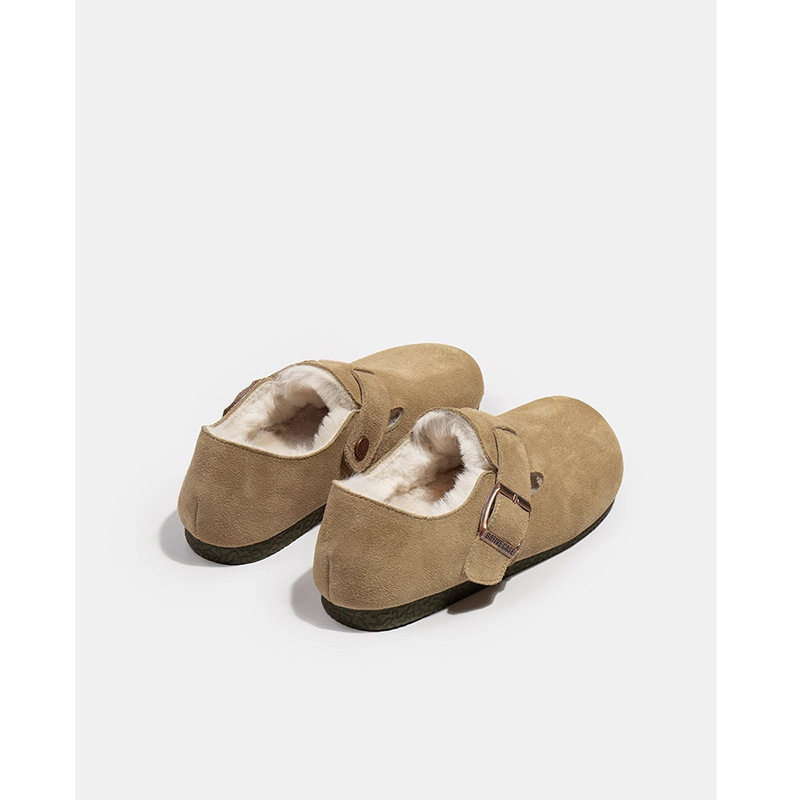 勃肯鞋女加绒保暖女鞋新款冬季博肯鞋棉鞋一脚蹬豆豆鞋毛毛鞋,淘宝优惠券,粉丝福利购,淘宝优惠卷