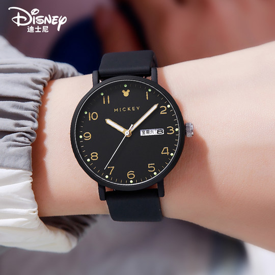 迪士尼手表女款初中高中学生考试专用女生女孩青少年高颜值公务员