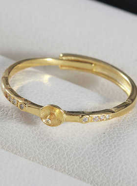 DIY新款镶钻珍珠配件简约