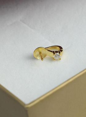 DIY配件S925纯银时尚单钻吊坠