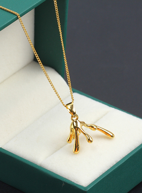 个性跳舞手指珍珠独特项链吊坠