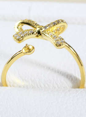 珍珠配件DIYS925纯银新款蝴蝶结