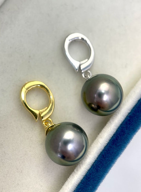 S925纯银时尚简约光面珍珠吊坠