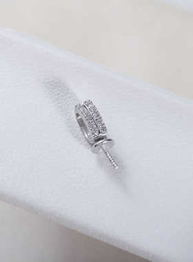 镂空经典圆环镶钻吊坠S925纯银