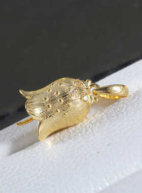 甜美新款DIY铃兰花吊坠S925纯银