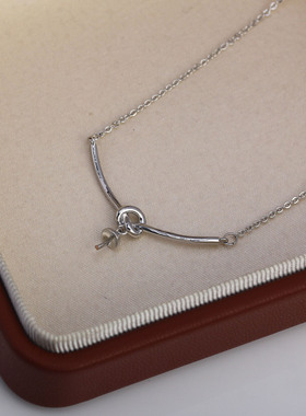 DIY珍珠配件打结扣吊坠空托