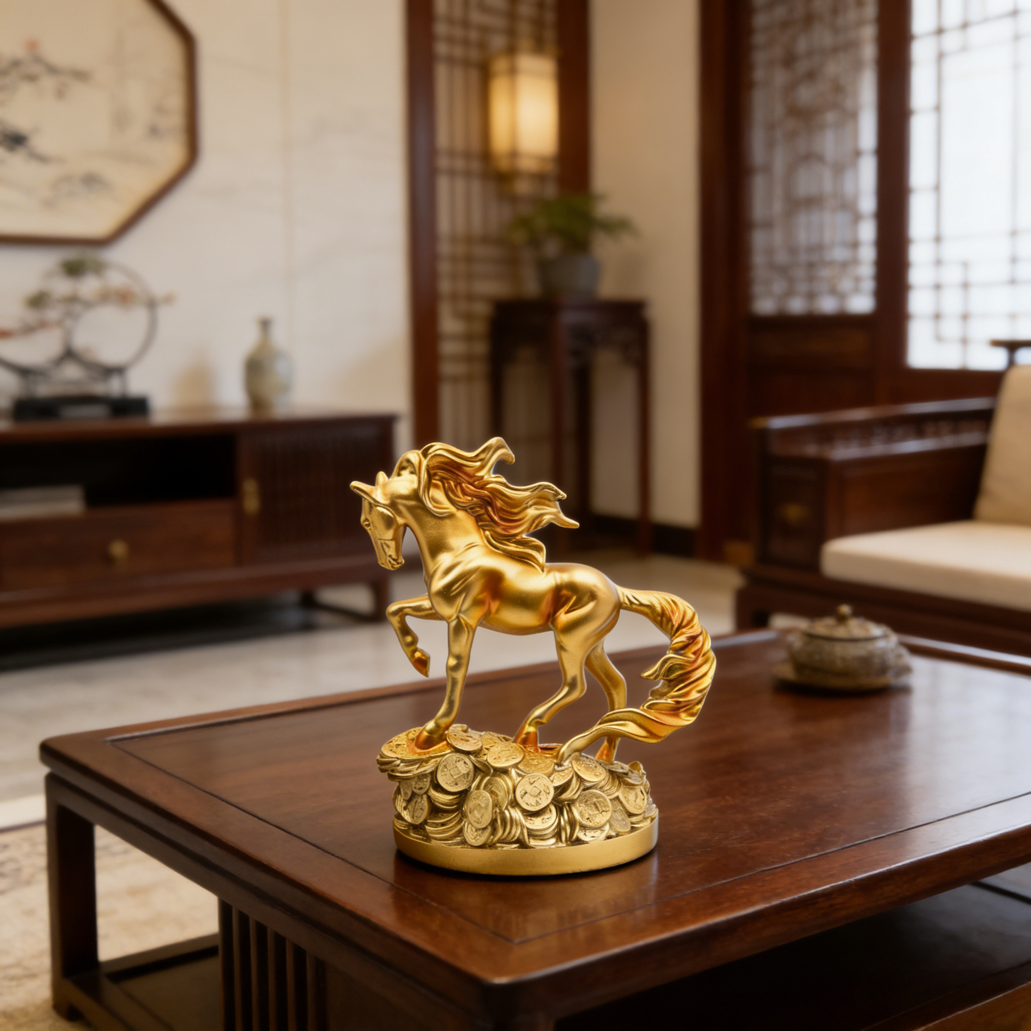 2026马年摆件发财家居摆件马成功马上发财客厅摆件电视柜酒柜摆件,淘宝优惠券,粉丝福利购,淘宝优惠卷