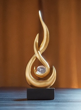 办公室轻奢高档风生水起酒柜摆件