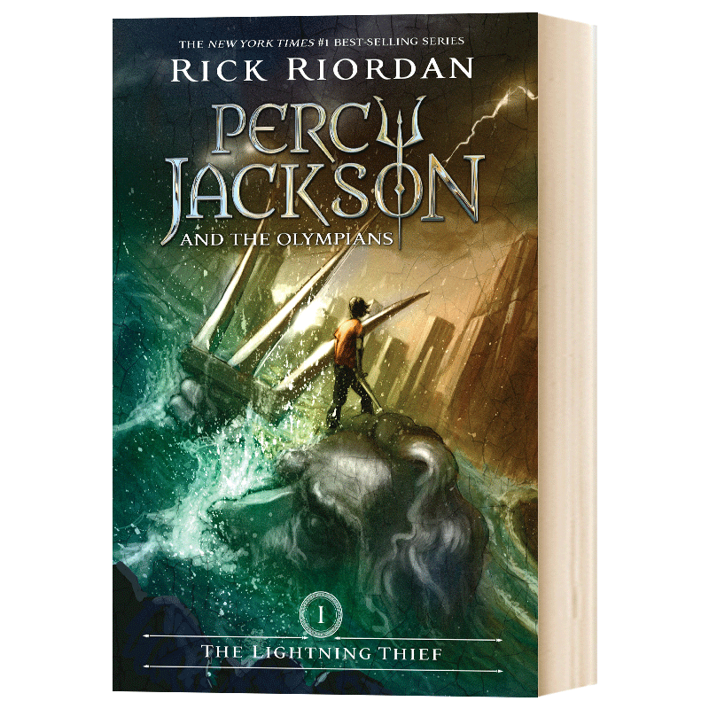 波西杰克逊1 Percy Jackson and the Olympians Book One The Lightning Thief 英文原版儿童读物进口书籍 - 图0