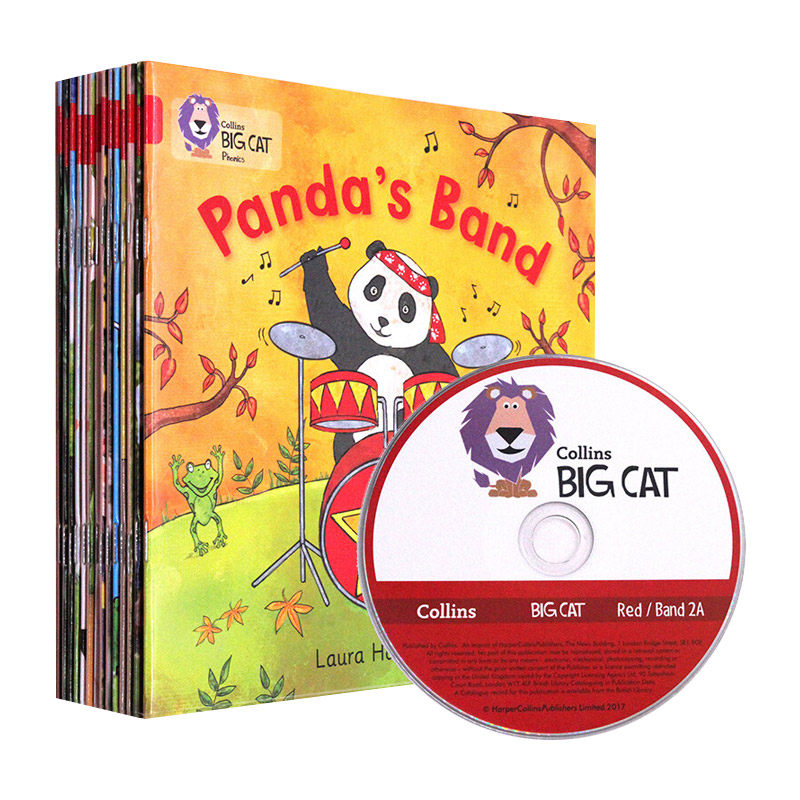 BigCat Phonics Red Band 2 柯林斯大猫自然拼读系列级别2 红色套装AB 28册 附赠2CD 英文原版儿童读物 进口英语书籍