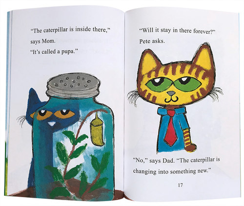 皮特猫和毛毛虫 Pete the Cat and the Cool Caterpillar I Can Read Level 1 英文原版幽默图画故事绘本 进口儿童读物英语书籍 - 图0