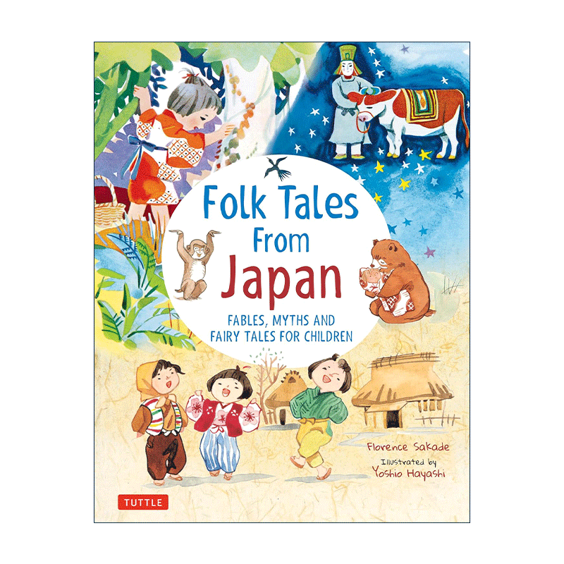 英文原版 Folk Tales from Japan 日本民间故事 寓言 神话和儿童童话 精装 Florence Sakade 英文版 进口英语原版书籍