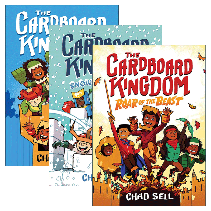 英文原版 The Cardboard Kingdom 纸板王国系列3册 儿童漫画 Chad Sell 英文版 进口英语原版书籍 - 图1