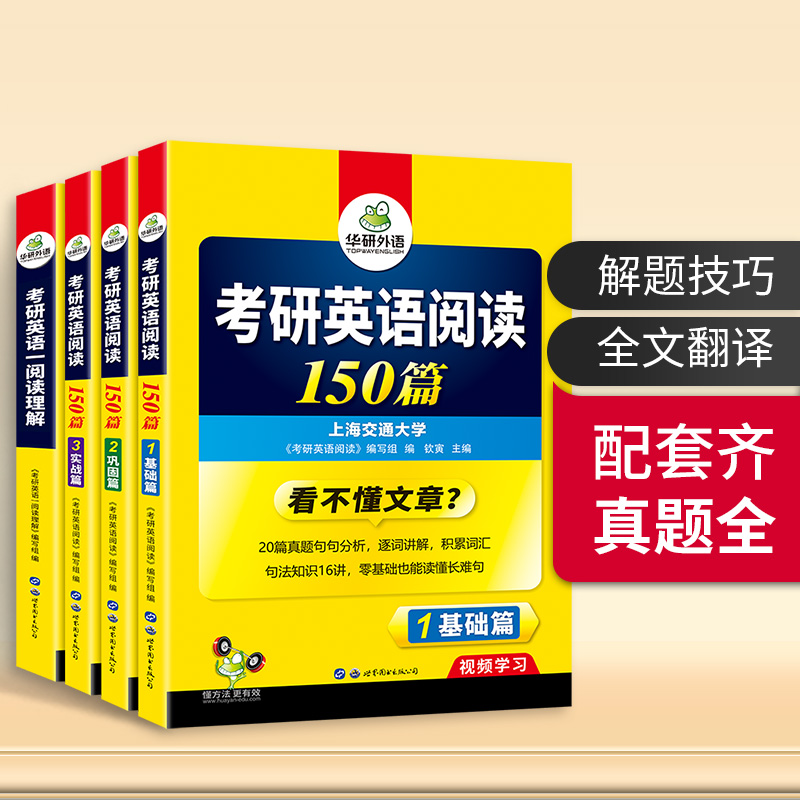 华研外语 考研英语一阅读理解专项训练150篇+Part B 100篇 备考考研英语考试资料 - 图0