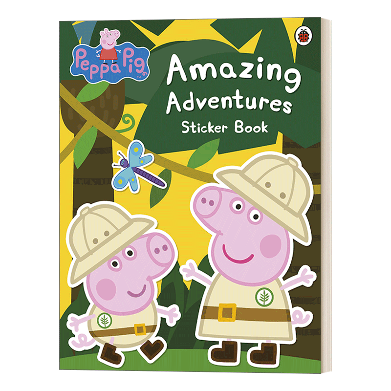 小猪佩奇大冒险贴纸书 Peppa Pig Amazing Adventures Sticker Book英文原版益智游戏绘本进口英语书籍-图0