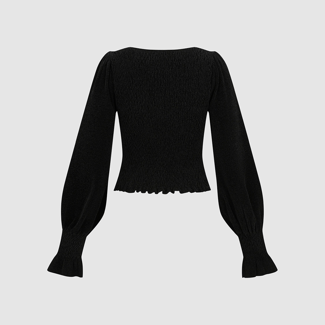 UR国内代购2026春季女装魅力绒面泡泡袖钻扣短款针织衫UWG960022,淘宝优惠券,粉丝福利购,淘宝优惠卷