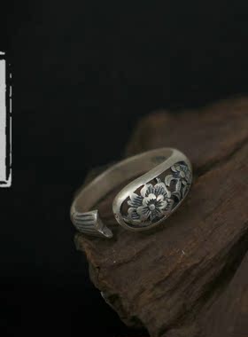 做旧镂空窗花女款足银银ph7990