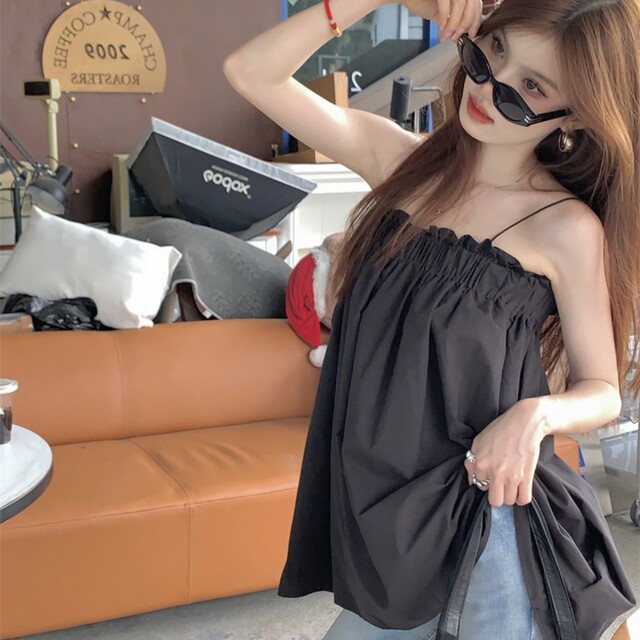 Camisole ຫລັງທີ່ສວຍງາມແບບຝຣັ່ງແບບສະບາຍສໍາລັບເຄື່ອງນຸ່ງນອກຂອງແມ່ຍິງ