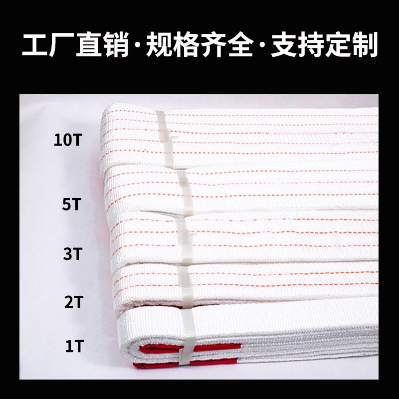 吊装带吊车吊带国标2T3T5T10吨工业起重加厚布吊绳叉车扁平拖车绳 - 图2