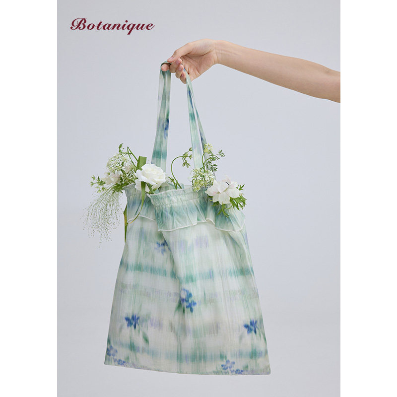 Botanique植物学“Botanic garden”木耳边天丝印花/腰果花单肩包,淘宝优惠券,粉丝福利购,淘宝优惠卷